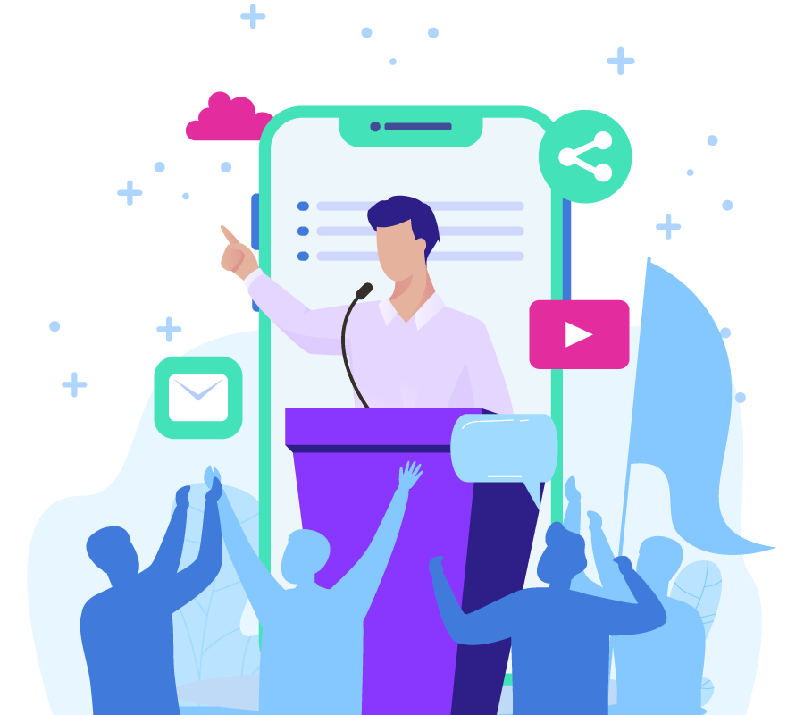 Ilustración Curso Comunicación Política para Gremios